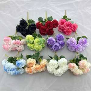 Flores de Peonía Artificiales, 7 Cabezas, Decoración para Bodas, Plástico y Tela, Arreglo Floral Hecho a Mano, Decoración para el Hogar - Product Image 4