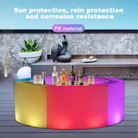 Perlengkapan Bar Portabel Modern Tahan Air LED Klub Malam Bercahaya Terang Modular Set Plastik untuk Rumah