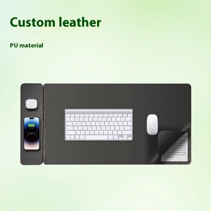 Tấm lót chuột không dây sạc 15W hai lớp đa chức năng, chất liệu da lông, kết hợp nam châm - Product Image 3