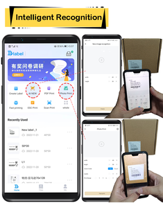 Mini imprimante thermique portable 58 mm <span class=keywords><strong>pour</strong></span> photos de passeport, étiquettes en tissu, codes-barres, terminal X - Product Image 3