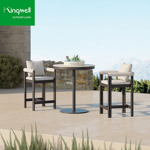 Meubles de salle à manger d'extérieur, tabourets de bar hauts en aluminium portables, confortables, résistants aux intempéries et aux UV, <span class=keywords><strong>table</strong></span> et chaises de bar hautes pour hôtel - Product Image 6