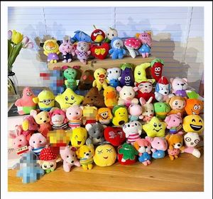 All'ingrosso peluche peluche peluche peluche giocattolo carino più stili 4 pollici ciondolo in peluche animale creativo cartone animato ciondolo chiave di peluche - Product Image 2