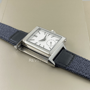 <b>Men</b> Minimalist Rectangular <b>Watch</b> with Small Seconds Polished Metal Case Monochrome Strap for Formal & <b>Smart</b> Casual - Product Image 4