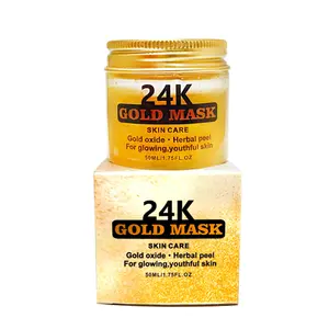 Máscara facial anti rugas e hidratante, máscara em colágeno para peel off, 24k