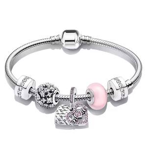 Abalorio de Plata de Ley 925 Original con Diseño de Océano Azul, Compatible con <span class=keywords><strong>Pulseras</strong></span> <span class=keywords><strong>Pandora</strong></span> para Mujer, Joyería Romántica y Exquisita para Regalo - Product Image 2