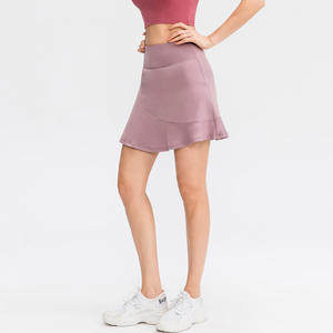 Özel Logo kadınlar <span class=keywords><strong>2</strong></span> in 1 aktif Golf Skort cepler ile yüksek bel atletik koşu tenis egzersiz spor etek - Product Image 5