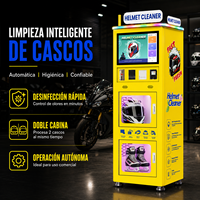 Machine de nettoyage de casques de moto avec pompe et fonction de désinfection et de séchage automatique PLC 220V Garantie 1 an