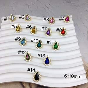 SINRONG alta calidad doble capa 6*10mm gota cristal Diy Moda Ropa Accesorios Rhine piedra garras - Product Image 6