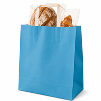 Sacs en papier kraft écologiques personnalisés pour boulangerie, sacs en papier pour collations de qualité alimentaire à fond carré avec impression numérique UV, emballage cadeau pour la vente au détail