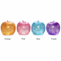 Jouet Squishy en TPR/PU Rose Doré Style Fruit pour Soulagement du Stress et Décompression à Rebond Lent Anti-Stress