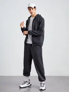 Wholesale Sweatpants And Zip Up Hoodie Set Men Custom Logo Joggers Pants 2 Piece Pants Set For Men Sweatsuit Set Tracksuit