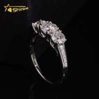 Bijoux fins, bague de mariage en argent sterling 925 certifiée IGI, diamant rond brillant de couleur D, diamant de laboratoire, bague de fiançailles pour femme