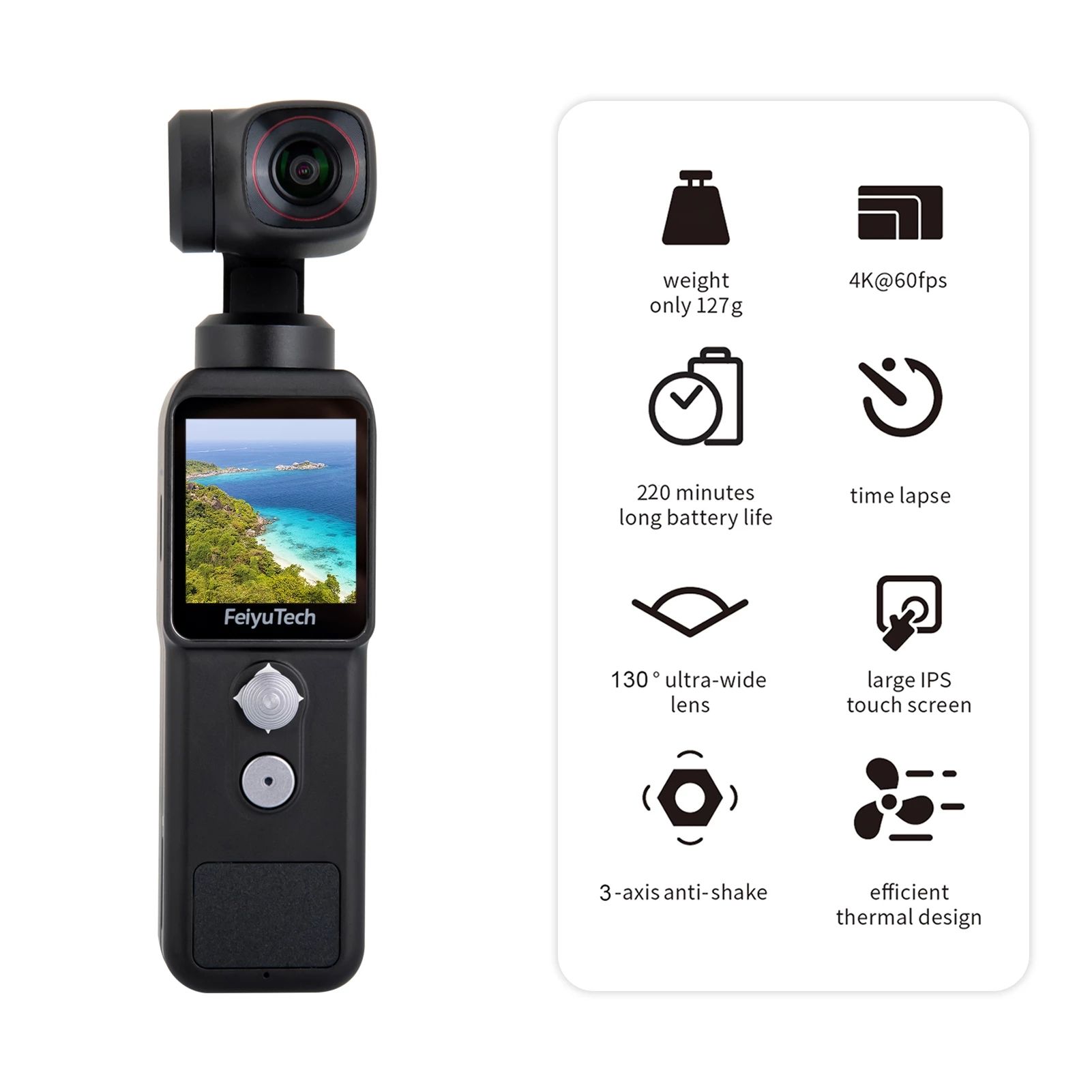 Feiyutech Pocket 2 Stabilized Gimbal for 4K Action Camera with