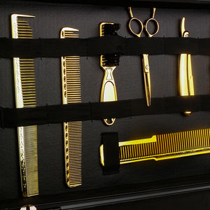 Bas quantité minimale de commande Logo personnalisé étui de barbier noir Premium Barberia outils <span class=keywords><strong>mallette</strong></span> marque privée Barberio boîtier en aluminium - Product Image 5