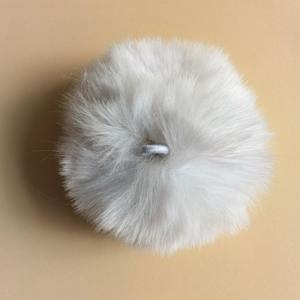 2025 vente en gros en gros multicolore boule <span class=keywords><strong>de</strong></span> fourrure mignon en peluche bouffée porte-clés 8cm rond Pom Pom porte-clés - Product Image 4