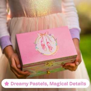 Boîte à bijoux pour filles de style ballet Jakos Manufacturer avec ballerine rotative, <span class=keywords><strong>musique</strong></span> Swan Lake, 2 tiroirs, rose, 7x5x6 pouces - Product Image 5