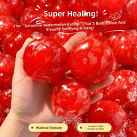 Balle à presser en forme de sorbet aux fruits, jouet sensoriel ASMR au son craquant, anti-stress, jouet de décompression pour cadeau promotionnel