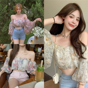 Nuova Camicetta Estiva 2026 da Donna in Chiffon Stile Coreano con Motivo Floreale, a Maniche Corte, Tessuta, Traspirante, Semplice, Casual, di Tendenza, un Successo! - Product Image 6