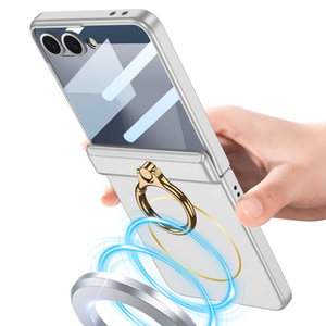 Étui magnétique antichoc pour <span class=keywords><strong>Samsung</strong></span> Galaxy <span class=keywords><strong>Z</strong></span> Flip 7 avec <span class=keywords><strong>support</strong></span> rotatif à 360 degrés et protection d'écran intégrée - Product Image 4