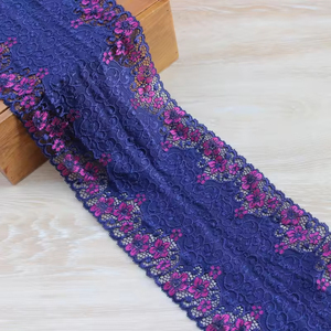 Zeal Bán Buôn Pháp Phong Cách Đồ Lót New Fancy Nylon Đàn Hồi Cắt Tỉa Biên Giới Ren Trim Vải Mềm Spandex <span class=keywords><strong>Sequins</strong></span> Trang Trí - Product Image 5