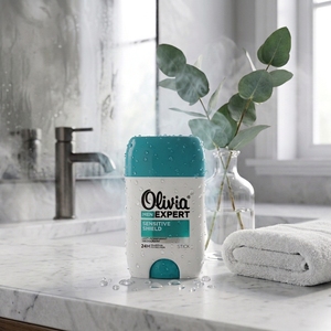 Desodorante Antitranspirante en Barra Sensitive Shield para Hombre, Protección Contra el Sudor y el Mal Olor, 50 g, Olivia Men Expert - Product Image 2