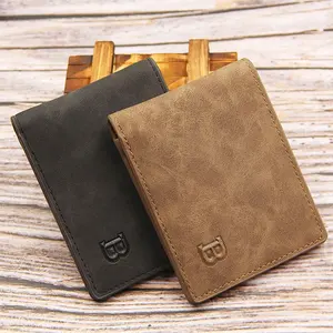 New Style Retro Pu Leather Wallet Frosted Coin Purse Card Case Multifunction Wallet For Men