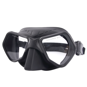 Nuova <span class=keywords><strong>Maschera</strong></span> Subacquea ZMZDIVE Wolf con Doppia Lente in Vetro Temperato, Basso Volume 65cc, Cinturino Integrato in Silicone Liquido - Product Image 1