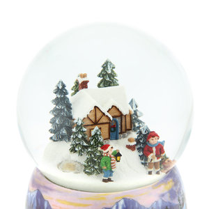 Handmade Custom Christmas Water Ball Christmas Decoration Music <b>Crystal</b> Ball 100mm Water Ball - Product Image 4