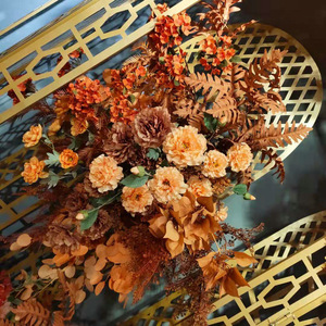 Fleurs artificielles Queyiyi, pivoines à 5 têtes, longues tiges, réalistes, pour la décoration de mariage, de la maison et des hôtels - Product Image 1