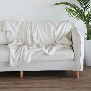 Faleirong rắn san hô màu trắng lông cừu Chăn dệt kim Ga Trải Giường & Ngủ trưa sofa Bìa đồng bằng Yoga sinh viên ký túc xá để sử dụng nhà - Product Image 3