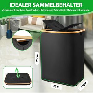 Deposit Bottle Collection Container With Lid, Deposit Bottle <b>Storage</b> With Double Holes, Laundry <b>Basket</b> With Lid - Product Image 5