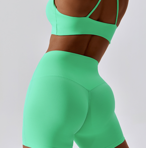 Спортивная одежда 2023 под заказ, костюмы для занятий фитнесом и йогой, с открытой спиной, спортивный бюстгальтер, Сексуальная Спортивная одежда для занятий спортом, 2 шт. - Product Image 3