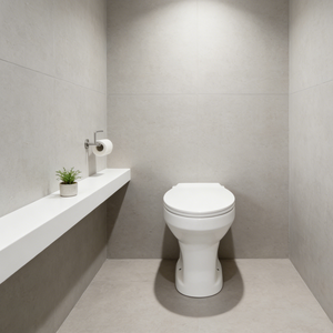 WC à chasse d'eau en céramique de type paillette - Complet avec siège à fermeture douce - Product Image 2