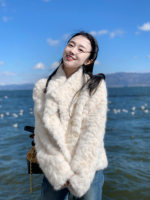 Manteau tendance en fausse fourrure d'agneau épaisse pour femme, chaud et moelleux, style Teddy, col rond élégant, coupe ample, court en peluche pour l'hiver