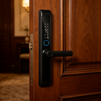 Serrure intelligente de luxe TT Lock en aluminium à pont thermique, avec empreinte digitale, mot de passe et carte-clé, pour villas et maisons familiales