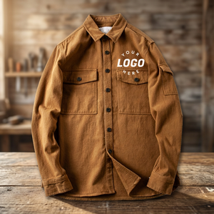 เสื้อเชิ้ตผู้ชายแบบขายส่ง OEM ทรงหลวม สไตล์ลำลอง ผ้าฝ้าย 100% ระบายอากาศได้ดี แขนยาว ปกคอพับ  สำหรับฤดูใบไม้ผลิ  รับผลิตตามแบบ - Product Image 3