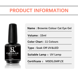 2025 Oem Odm suministros de salón de uñas de lujo al por mayor por encargo bajo Mehq Hema libre Uv Brownie Cat Eye Gel esmaltes - Product Image 2