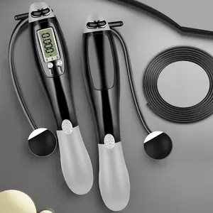 display silicone handle calorie burning high speed smart skipping jump rope with counter