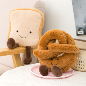 Merlocool Lindo Llavero <span class=keywords><strong>de</strong></span> Peluche con Forma <span class=keywords><strong>de</strong></span> Pan <span class=keywords><strong>de</strong></span> Dibujos Animados, Croissant, Baguette, Pretzel, Juguete Suave <span class=keywords><strong>de</strong></span> Peluche, Regalo para Niñas - Product Image 3
