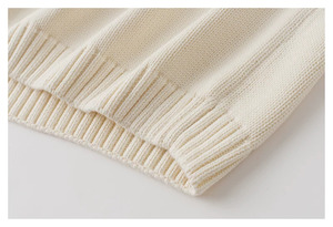 Maglione da <span class=keywords><strong>Donna</strong></span> Personalizzato 2026 con Collo Tondo, 100% Cotone Lavorato a <span class=keywords><strong>Maglia</strong></span>, Ricamo Floreale, Pullover Autunno Inverno OEM - Product Image 4