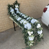 Arrangement de fleurs artificielles allée de mariage blanc jaune et vert chemin de fleurs décoration de table de mariage