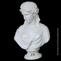 Buste de femme en marbre sculpté à la main, classique, célèbre, en pierre, statue de Diana