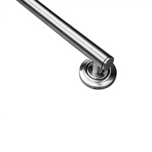 Barre d'appui murale en acier inoxydable de 24 pouces, chromée polie, antidérapante, pour salle de bain, design minimaliste - Product Image 1