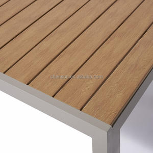 Muebles de exterior para comedor, mesa de patio de madera plástica - Product Image 5
