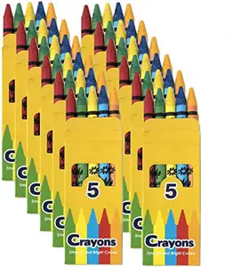 5 paquets dans une boîte en lots assortis Art Sets Wholesale Bright Wax Coloring Crayons