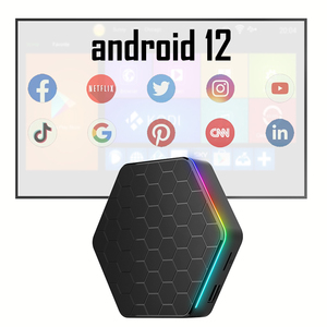 Boîtier TV intelligent <span class=keywords><strong>Flyin</strong></span> Android 12 avec sortie 4K Ultra, compatible IPTV, Full HD, 64 bits, 8 Go de ROM, 128 Go de RAM, processeur quadricœur, décodeur 6K - Product Image 3