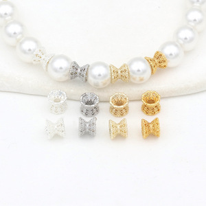 ลูกปัดลายดอกไม้ชุบทอง 14k สำหรับทำเครื่องประดับ DIY C21A - Product Image 2