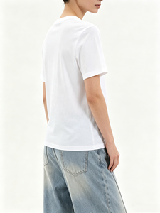 Jean en denim taille haute à jambe large pour femme, coupe ample, délavé, en coton, pantalon décontracté vintage, style baggy - Product Image 5
