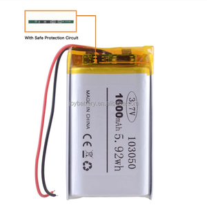 103050 <span class=keywords><strong>3</strong></span>,7V 1600mAh 5,92Wh 353050 453050 553050 653050 753050 853050 953040 Wiederaufladbarer Polymer-Lithium-Ionen-Akku - Product Image 6