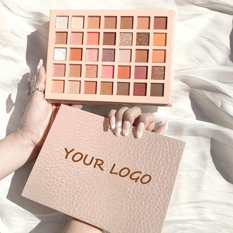 Сделайте свой логотип 35-цветная палитра теней для век с высоким содержанием пигмента, Косметика для макияжа с низким MOQ